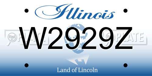W2929Z Illinois License Plate