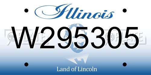 W295305 Illinois License Plate