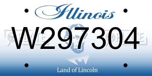 W297304 Illinois License Plate
