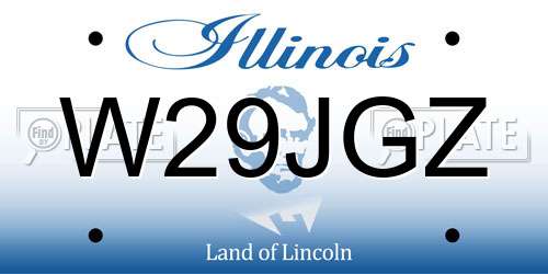 W29JGZ Illinois License Plate