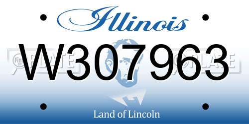 W307963 Illinois License Plate