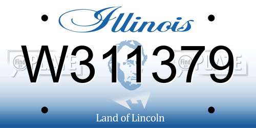 W311379 Illinois License Plate