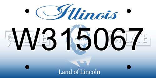 W315067 Illinois License Plate