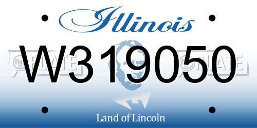 W319050 Illinois License Plate