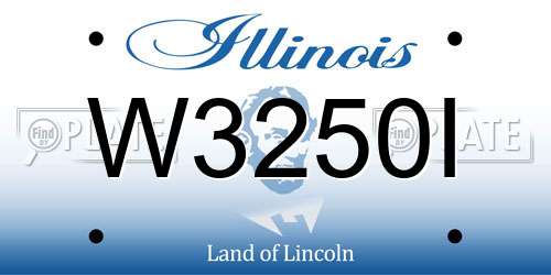 W3250I Illinois License Plate