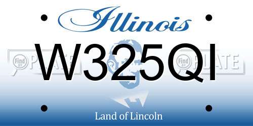 W325QI Illinois License Plate