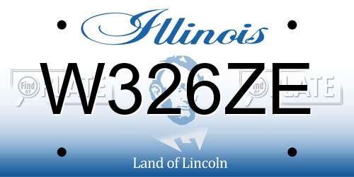 W326ZE Illinois License Plate