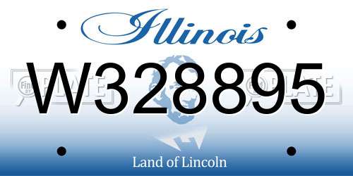 W328895 Illinois License Plate