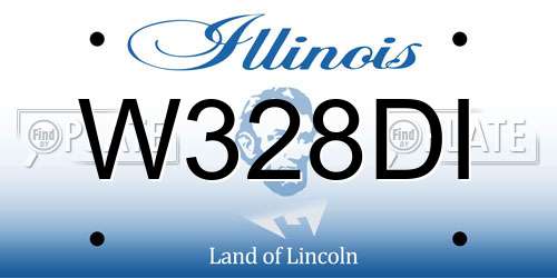 W328DI Illinois License Plate