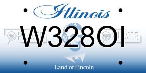 W328OI Illinois License Plate