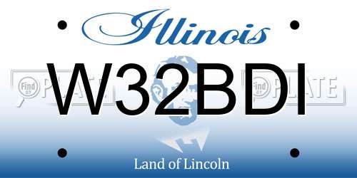 W32BDI Illinois License Plate