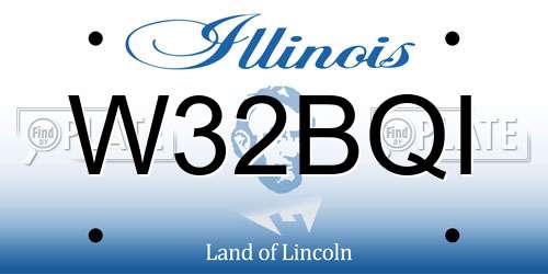 W32BQI Illinois License Plate