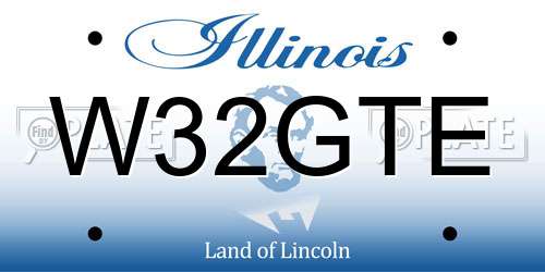 W32GTE Illinois License Plate