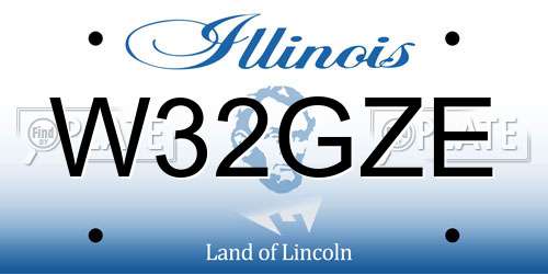 W32GZE Illinois License Plate