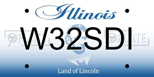 W32SDI Illinois License Plate