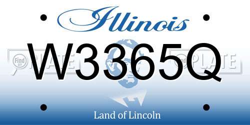 W3365Q Illinois License Plate