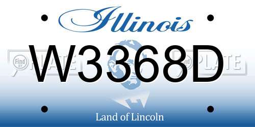 W3368D Illinois License Plate
