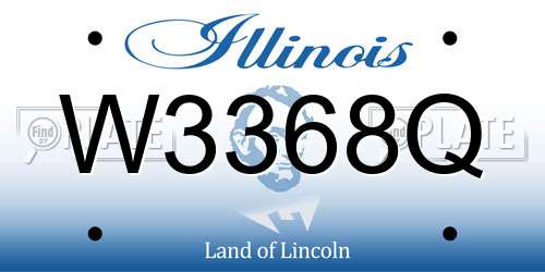 W3368Q Illinois License Plate