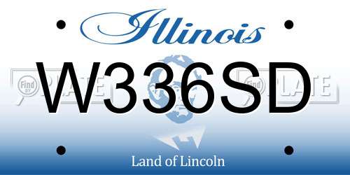 W336SD Illinois License Plate