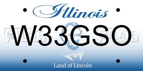W33GSO Illinois License Plate