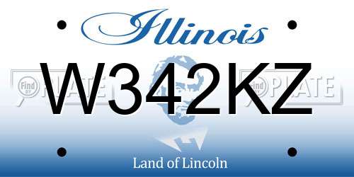 W342KZ Illinois License Plate