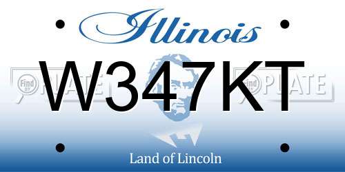W347KT Illinois License Plate