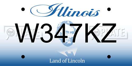 W347KZ Illinois License Plate