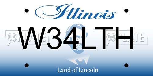 W34LTH Illinois License Plate