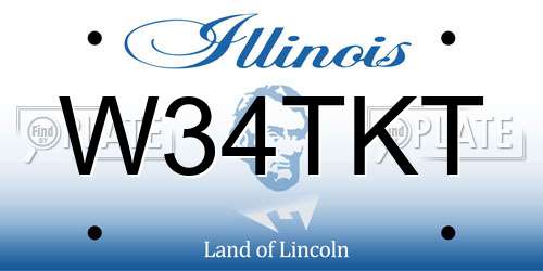 W34TKT Illinois License Plate