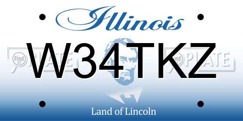W34TKZ Illinois License Plate
