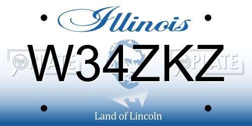 W34ZKZ Illinois License Plate