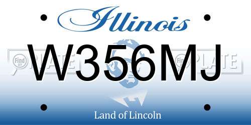 W356MJ Illinois License Plate