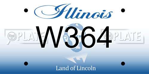 W364 Illinois License Plate