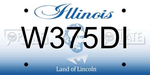 W375DI Illinois License Plate