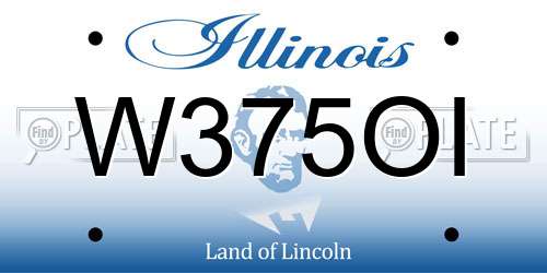 W375OI Illinois License Plate