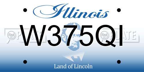 W375QI Illinois License Plate