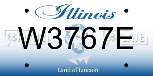 W3767E Illinois License Plate