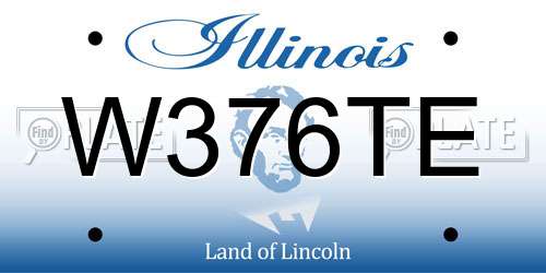 W376TE Illinois License Plate