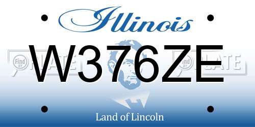W376ZE Illinois License Plate