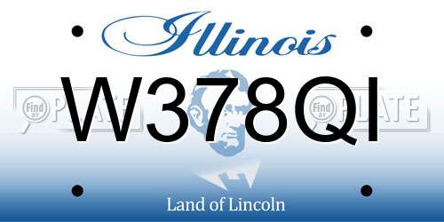W378QI Illinois License Plate