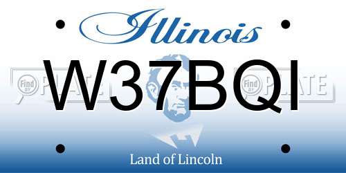 W37BQI Illinois License Plate