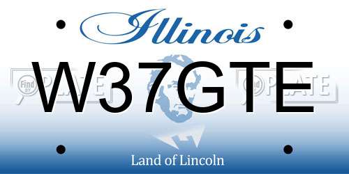 W37GTE Illinois License Plate