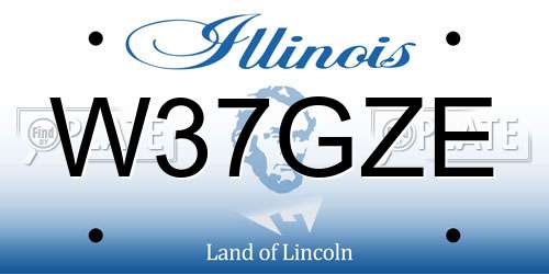 W37GZE Illinois License Plate