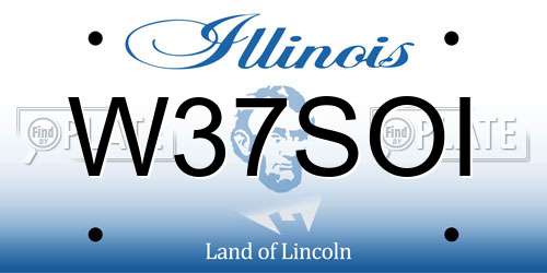 W37SOI Illinois License Plate