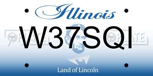 W37SQI Illinois License Plate