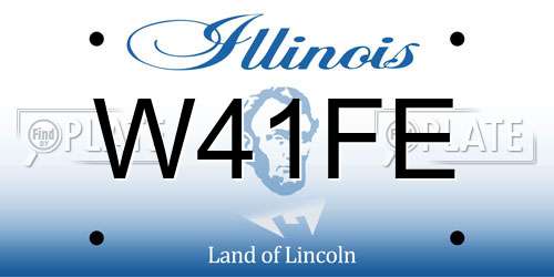 W41FE Illinois License Plate