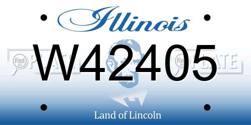 W42405 Illinois License Plate