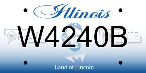 W4240B Illinois License Plate