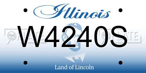 W4240S Illinois License Plate