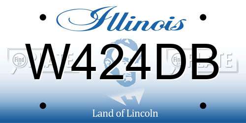 W424DB Illinois License Plate